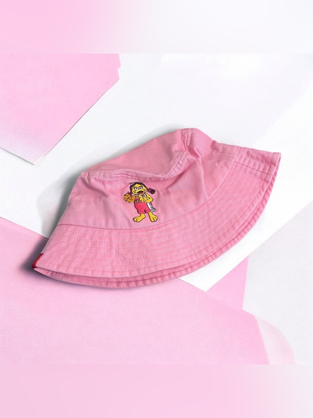 Peace Collective Kids Pink Bucket Hat | McDs Birdie Character | Size Sm (4–6Y)